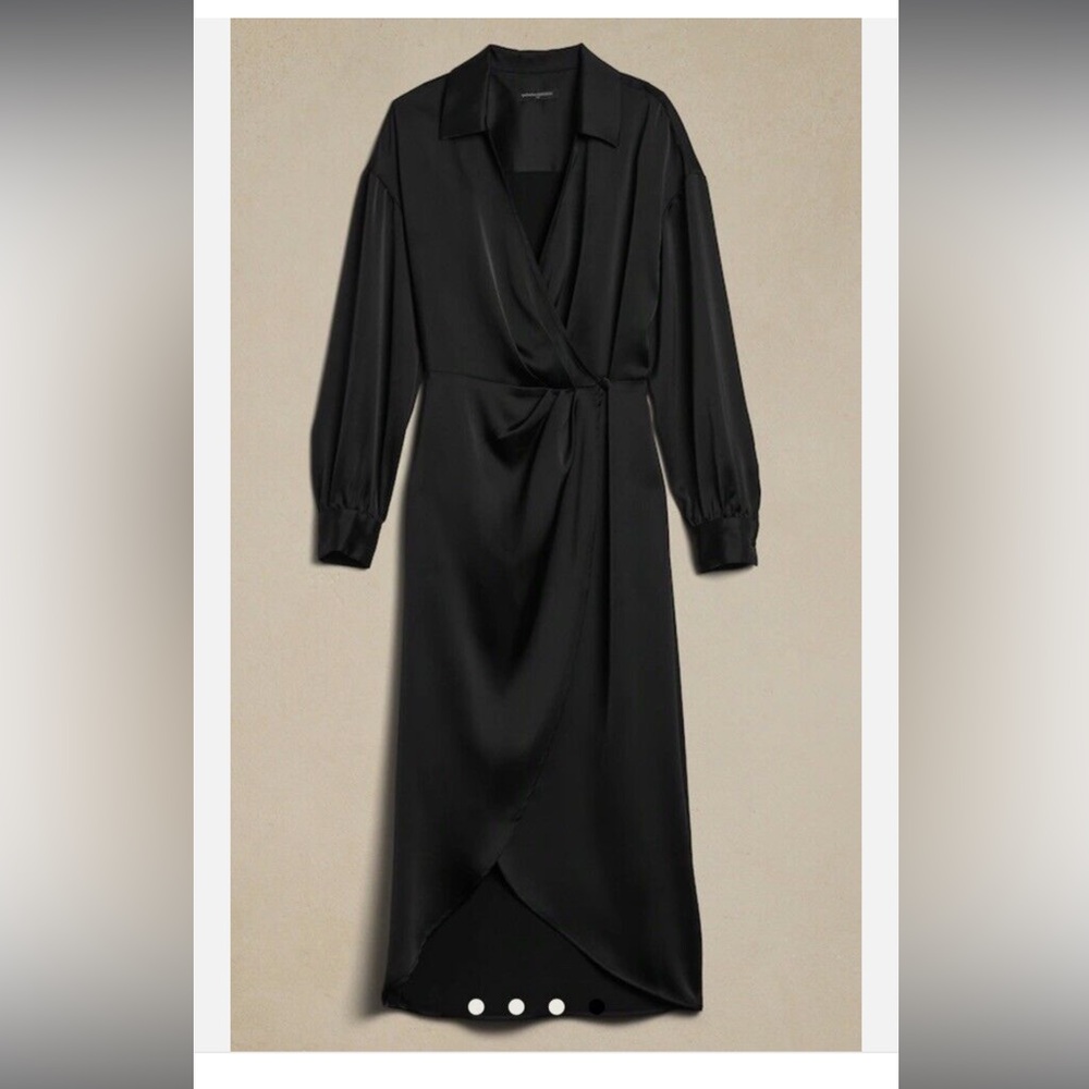 Banana Republic Black Silk Dress